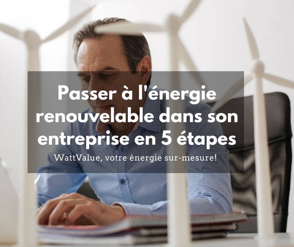 passer à l'énergie renouvelable